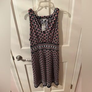 Navy Blue and Pink, Sleeveless dress.